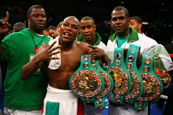 Oscar De La Hoya v Floyd Mayweather Jr. Oscar De La Hoya v Floyd Mayweather Jr.