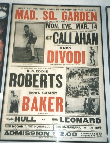 Mushy Callahan 2 March 14, 1926, at Madison Square Garden
